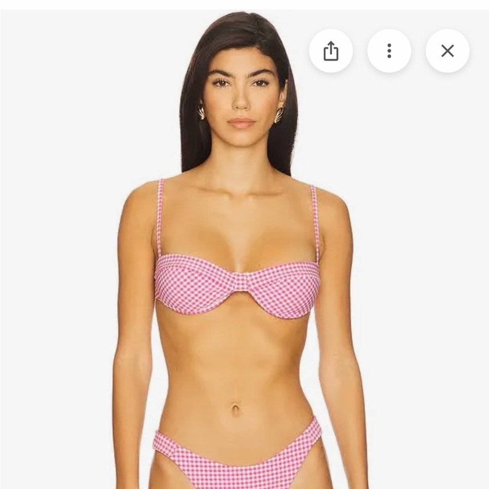 Onia Pink Checkered Bikini